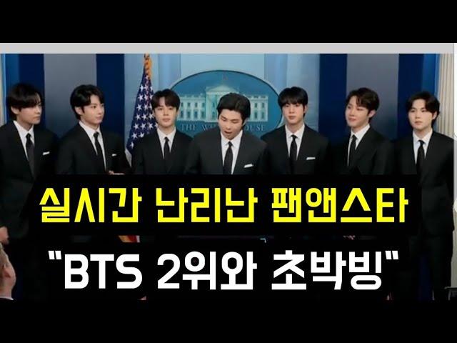 실시간 난리난 팬앤스타 "BTS 2위와 초박빙" (BTS is neck and neck with runner-up in global vote)