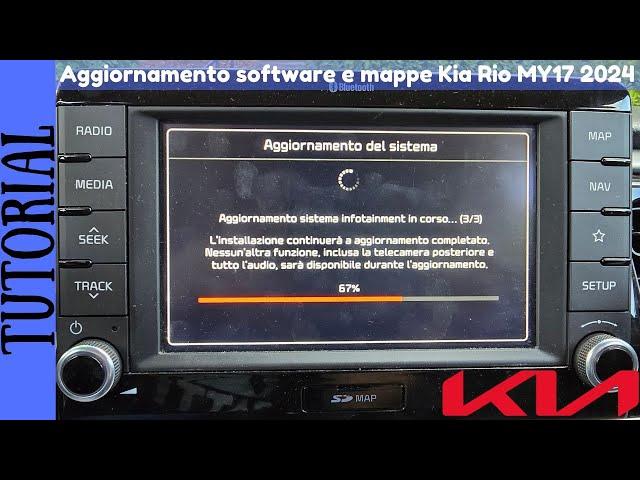 TUTORIAL - Aggiornamento firmware e mappe agosto 2024 su una Kia Rio YB 4ª serie del 2017