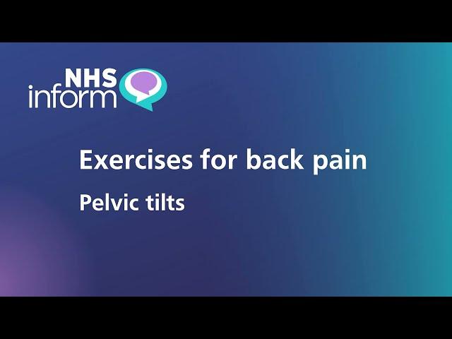 Pelvic tilts