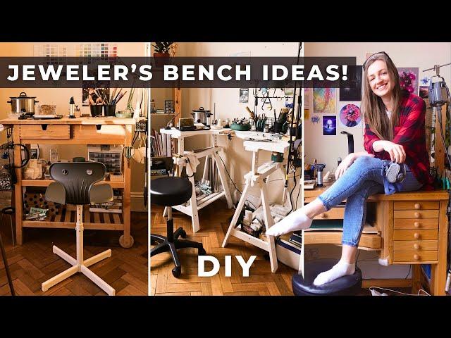 Ikea Trolleys, DIY Desk, Smith's Bench: Jeweler's Craft Space Transformation!