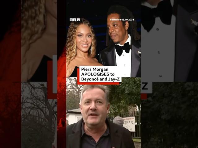 Piers Morgan apologises to Beyoncé and Jay-Z for guest's claims. #JaguarWright #Diddy #BBCNews