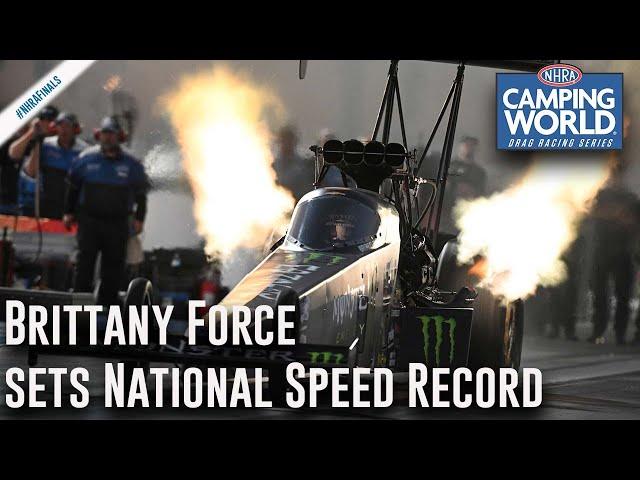 Brittany Force sets Top Fuel national speed record