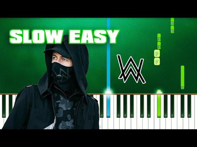 Alan Walker - Faded (Slow Easy Piano Tutorial) (Anyone Can Play)