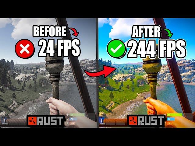 RUST: BEST SETTINGS TO BOOST FPS AND FIX FPS DROPS / STUTTER | Low-End PC 2025️