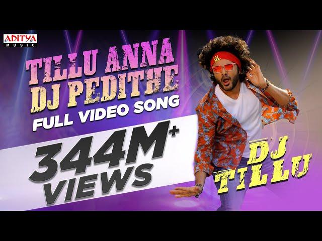 #TilluAnnaDJPedithe Full Video Song |DJ Tillu Songs |Siddu ,Neha Shetty |Vimal Krishna |Ram Miriyala