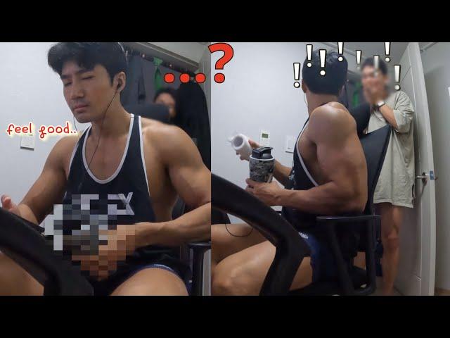 Gay couple prank, I got caught doing 'it' alone by my boyfriend!!?  feat.Protein shaker