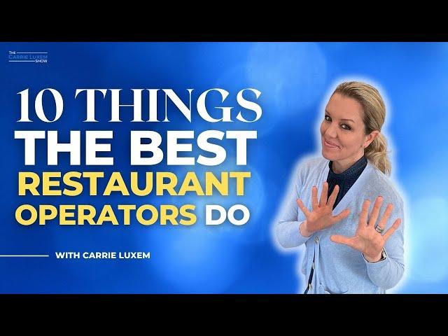 10 Must-Do Actions for Anyone Leading a Restaurant Team