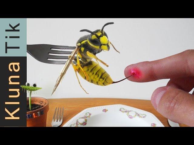 STUNG by a YELLOW JACKET!  Kluna Tik Dinner #81 | ASMR eating sounds no talk