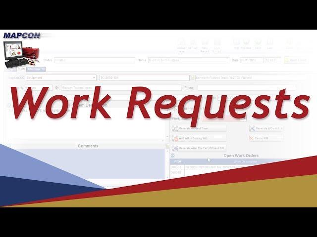 Work Requests -MAPCON CMMS