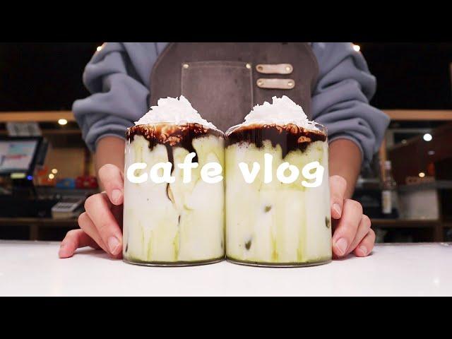 Eng) 말차 초코 라떼 | CAFE VLOG | ASMR | 카페 브이로그 | 카페 사장 | 카페 알바 | 음료제조영상 | Korea cafe | カフェブイログ