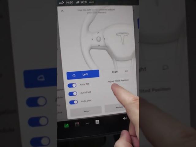 How To Tilt side mirrors on your Tesla! Part 3 #tesla #modely #shorts