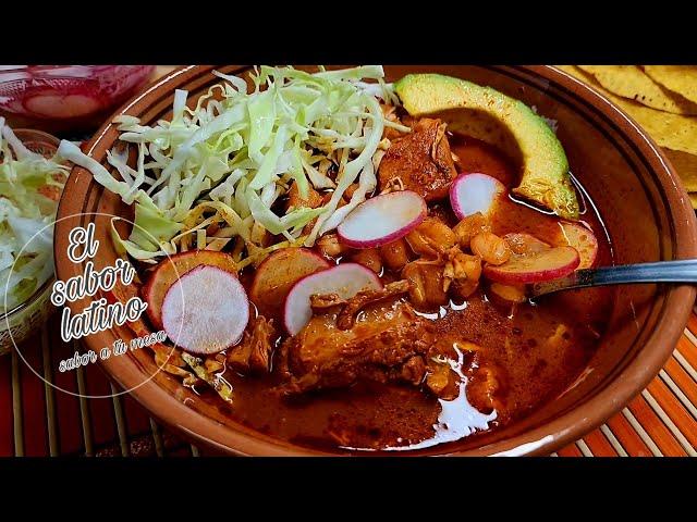  Como Hacer un Delicioso Pozole Rojo de Puerco | Salsita Pozolera Picosita | Riquisimo