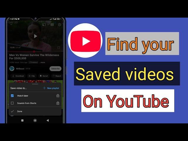 How to find saved videos on YouTube