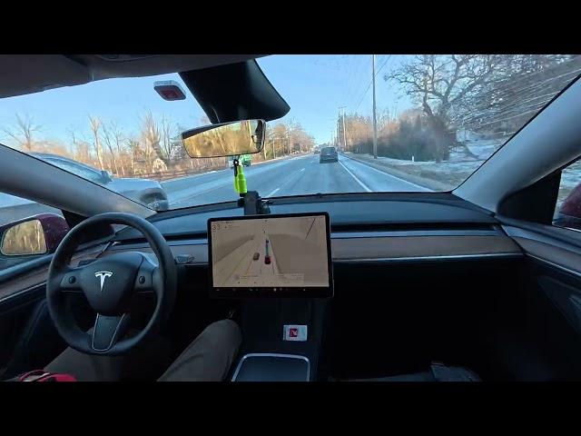 Tesla 自动驾驶测试 FSD V13.2.2.1 特斯拉AI就在眼前，加州大火令人深思，政府效率部门势在必行！