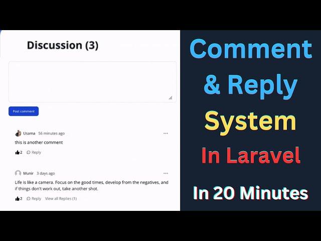 How to Add Comment & Reply System in Laravel Using Commentify