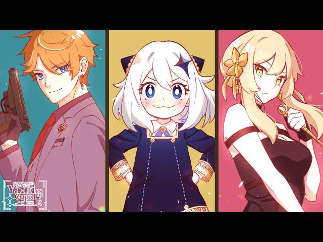 Spy x Family But It's Childe, Paimon and Lumine, Genshin Impact Anime