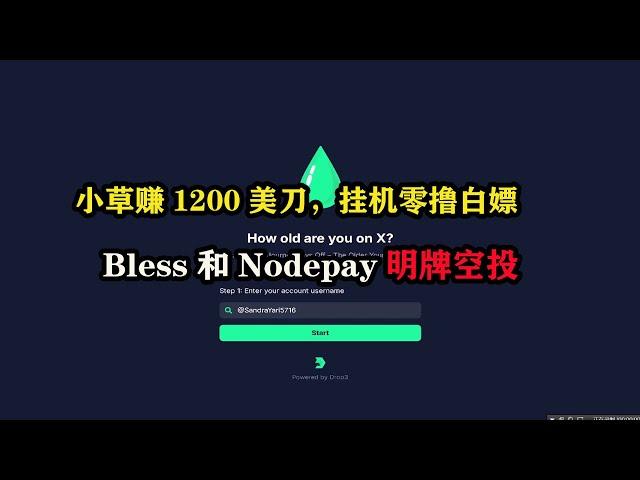 Grass小草赚1200美刀，挂机零撸白嫖，Bless和Nodepay明牌空投，头部电脑挂机挖矿项目 #区块链 #空投 #空投教程 #空投项目 #挂机赚钱 #副业赚钱