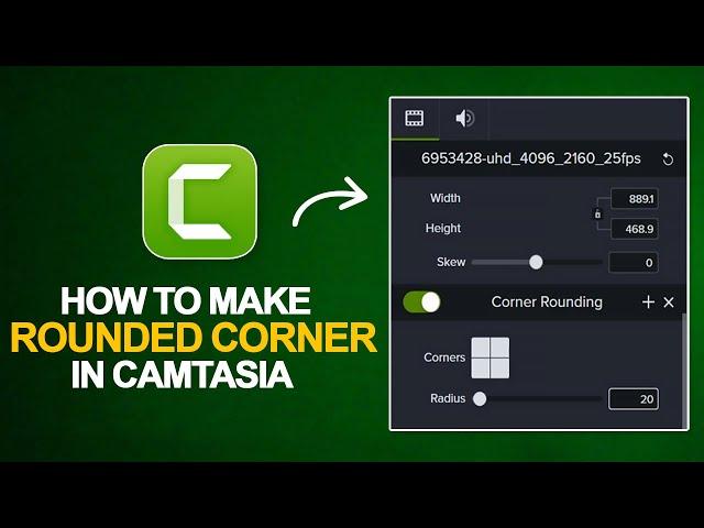 How to make a Rounded Corner Square Video in Camtasia | Camtasia Beginner Tutorial