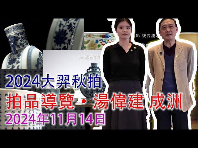 【開拍前最後一場講解】2024北京大羿秋季大拍；拍品講解；2024年11月14日；湯偉建老師主講，成洲主持；#古董 #收藏 #拍賣