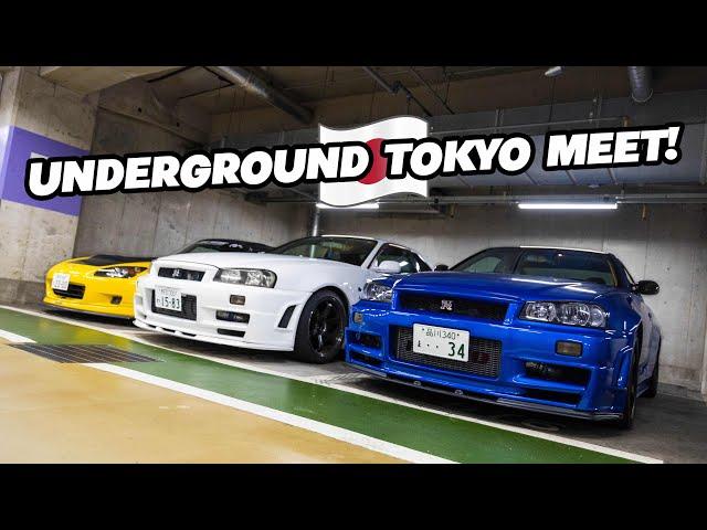 Taking My R34 GTR to Underground Midnight Tokyo Car Meet!