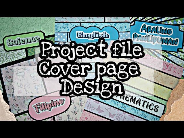 EASY PROJECT FILE COVER PAGE DESIGN | Pauline's Diary
