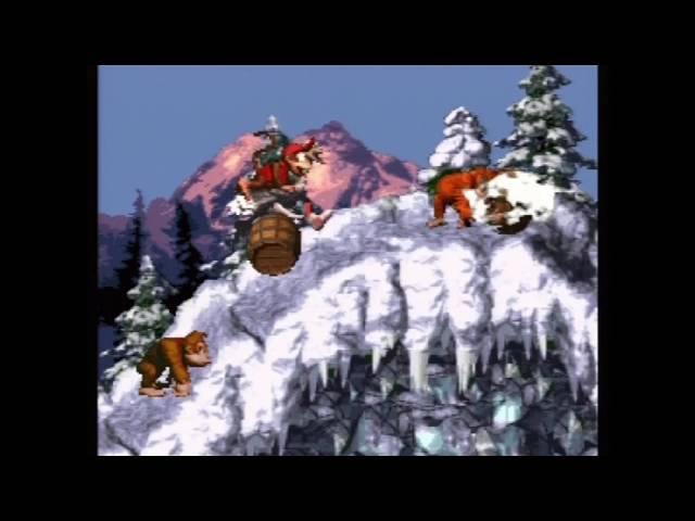 Donkey Kong Country Playthrough (Actual SNES Capture) - Gorilla Glacier