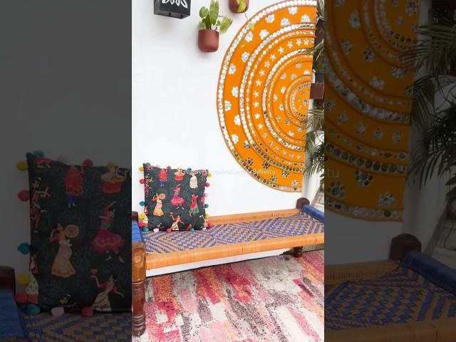 DIY balcony wall #shorts #diyideas #lippanart #walldecor #balconygarden #diywalldecor #mirrorwork