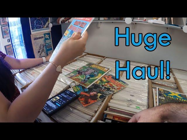 Buying rare & cool comic books, huge haul! Hunting at antiques warehouse and Central City Comics