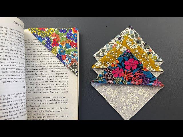  DIY Corner Bookmarks | Easy Sewing Tutorial | Book Lover's Gift | Marcador | बुकमार्क | Marcador