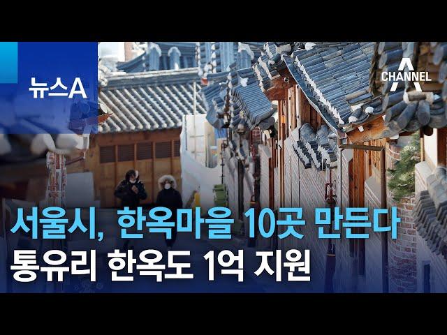 서울시, 한옥마을 10곳 만든다…통유리 한옥도 1억 지원 | 뉴스A