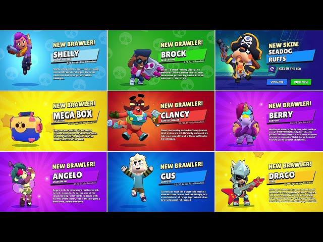 All 82 Brawlers + New Skins Unlock Animations