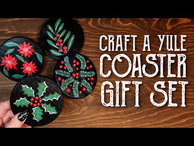 Yule Coaster Gift Set - DIY Craft Kit - Witchy Gift - Magical Crafting