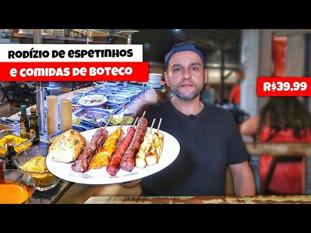 RODÍZIO DE ESPETINHOS E COMIDA DE BOTECO POR R$ 39,99 A VONTADE