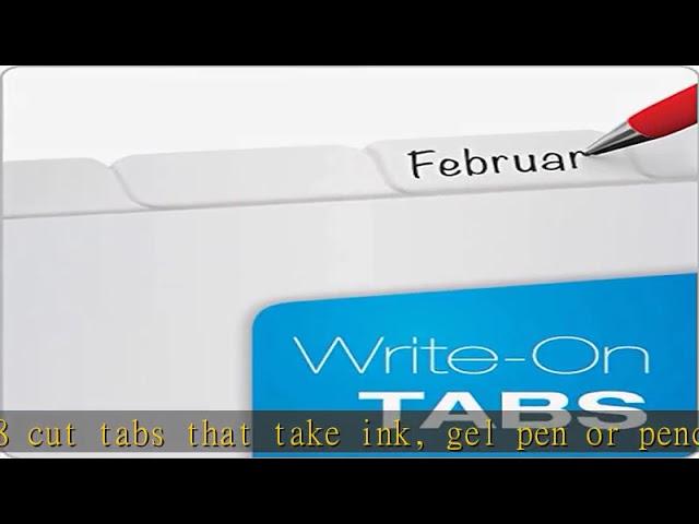 Oxford Blank Write On Binder Dividers, 1/8 Cut Tabs, 3 Hole Punch Dividers in 8 Tab Sets, 80 Divide