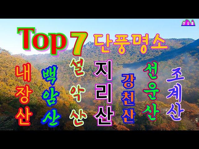 [2024년 우리나라 최고 아름다웠던 단풍명산 Top7] 설악산,지리산,내장산,백암산,강천산,조계산,선운산   총정리ㅣ 단풍 산행과 누구나 즐길 수 있는 곳