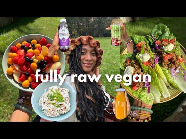 RAW VEGAN what I eat in a day a chat about gut health | raw tacos, sweet potato pie juice