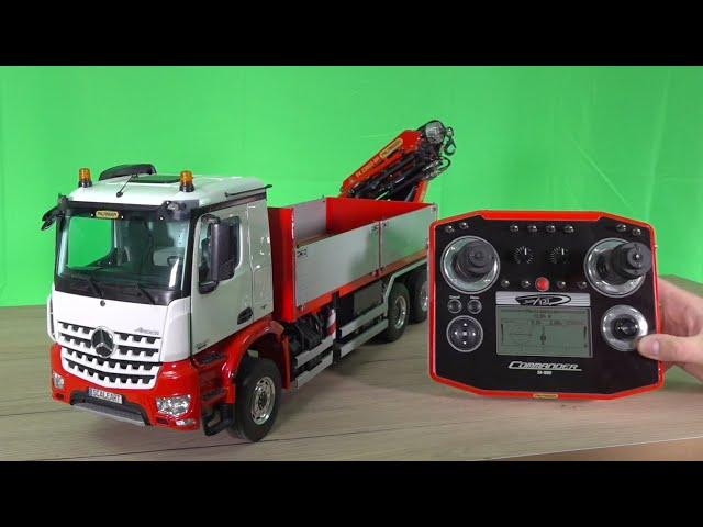 SCALEART PALFINGER CRANE RC TRUCK UNBOXING & FIRST TEST// Mercedes Arocs CONSTRUCTION MATERIAL TRAIN