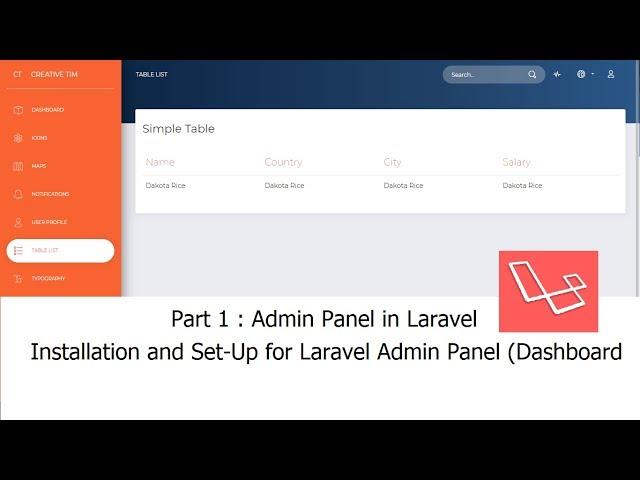 Laravel-5.8:Admin Panel (Part-1) | How to do Installation, Set-up and make Admin Panel(Dashboard)