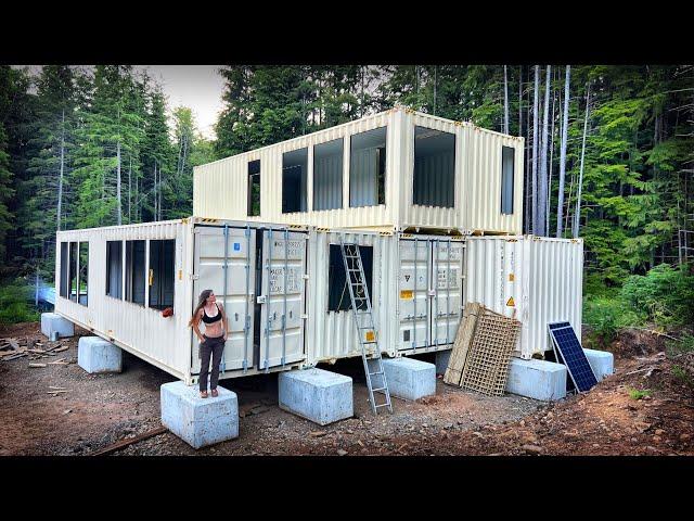 TIMELAPSE - BUILDING a SHIPPING CONTAINER HOME with NO EXPERIENCE OFF GRID - VLOG 172