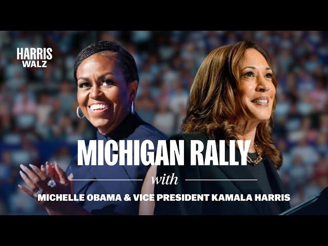 VP Kamala Harris & Michelle Obama | Rally in Kalamazoo, MI | Harris-Walz 2024