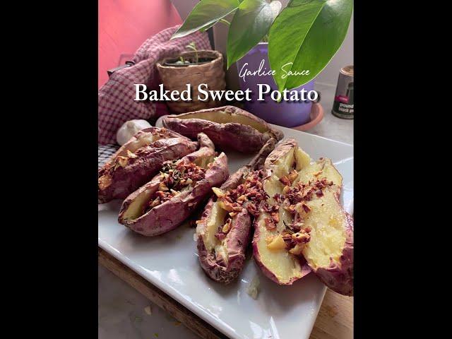 空气炸锅烤红薯配大蒜酱 !Air Fryer Baked Sweet Potato with Garlic Sauce!