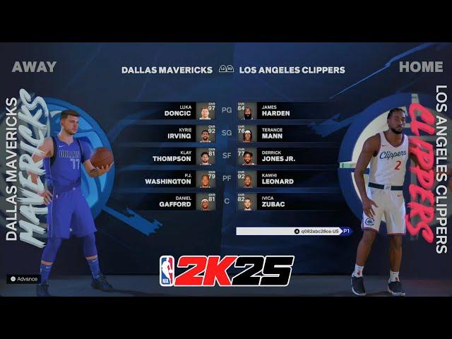 NBA 2K25 Next Gen Full Gameplay Mavericks vs Clippers 4K (nba 2k25 gameplay) NBA 2K25 Gameplay PS5