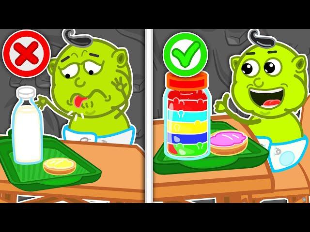 Lion Family  Eat and Cook Healthy Food vs Junk Food | Cartoon for Kids