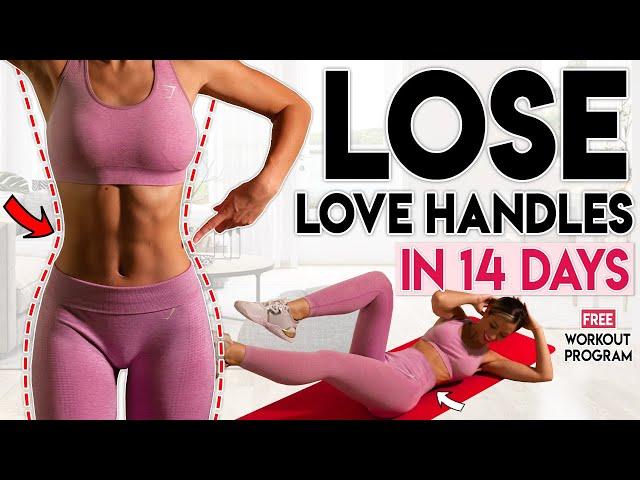 LOSE LOVE HANDLES and BELLY FAT in 14 Days | Home Workout