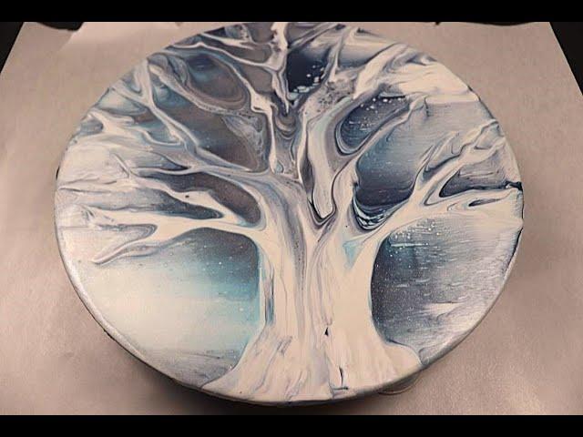 Amazing Acrylic Tree Swipe, Acrylic Pouring Technique