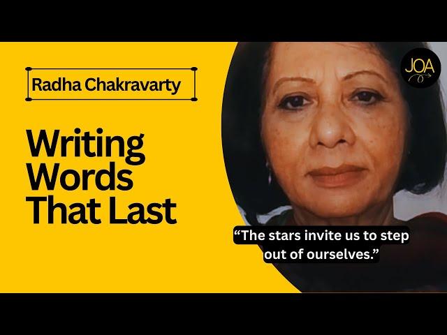 Radha Chakravarty on Feminist Writing and Literary Translation | Journey of the Art