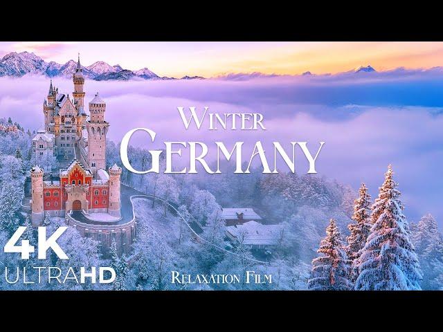 Germany in Winter 4K - Snow Symphony & Peaceful Piano | Relaxation Film Ultra HD