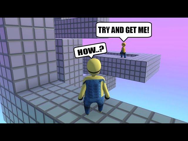 MINIONS PLAYING TAGS AT HUGE 3D MAZE in HUMAN FALL FLAT