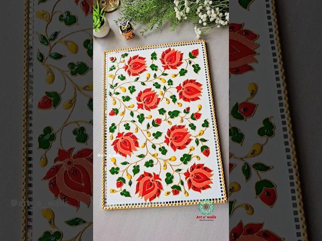 Meenakari inspired 🪷 enamel finish learn online,whatsapp 6382668709 #trending #diy #shorts #indian