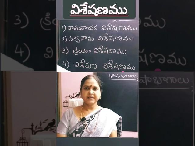 విశేషణాలు ఎన్ని రకాలో తెలుసా?? #telugu #shorts #grammar #ytshorts #learning #viralvideo